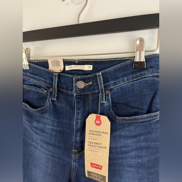 * NEW * LEVI'S High rise straight jeans. Size 27 - Picture 7 of 7
